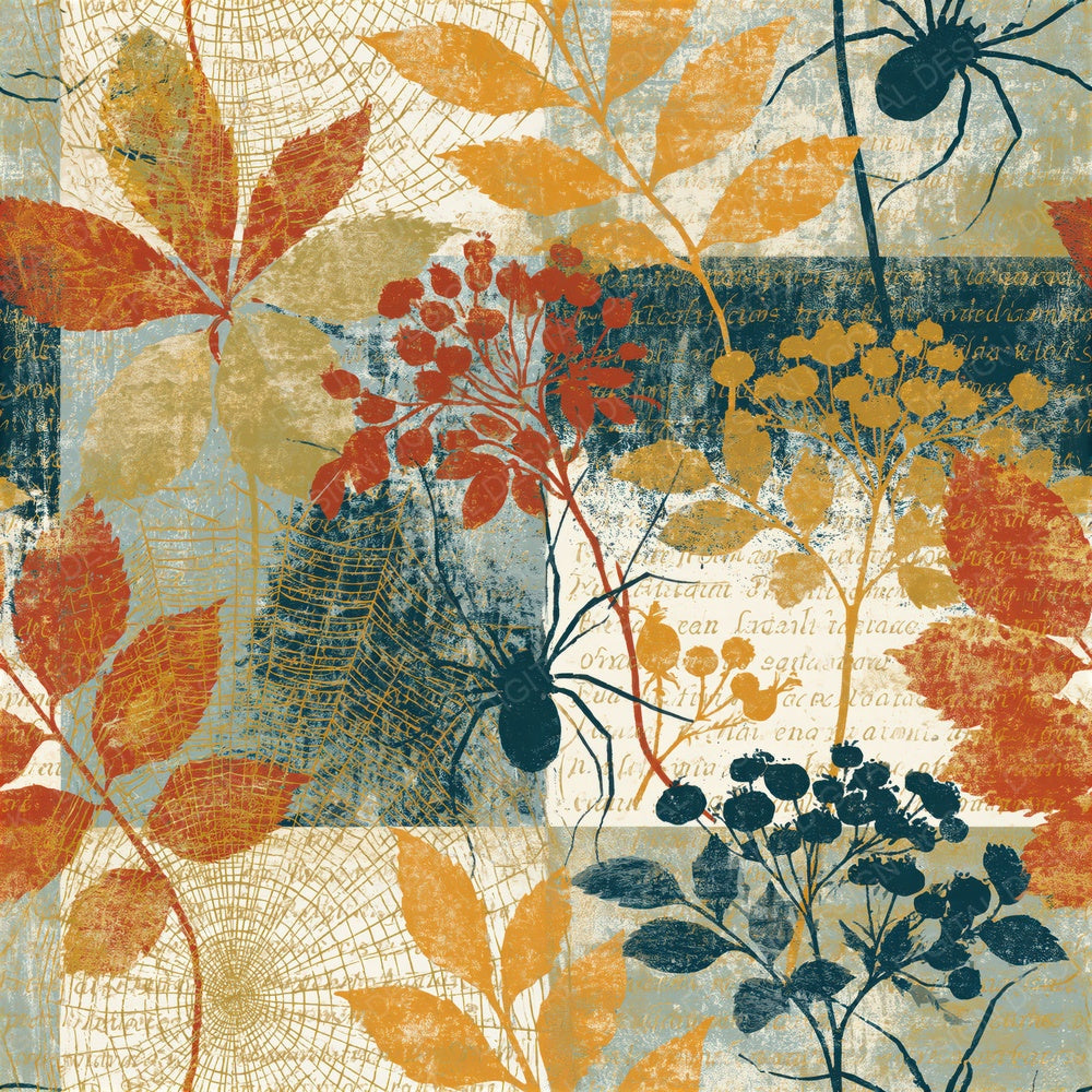 Screenprint Spider Web Rust Seamless Digital Paper Pack (DDD016263)