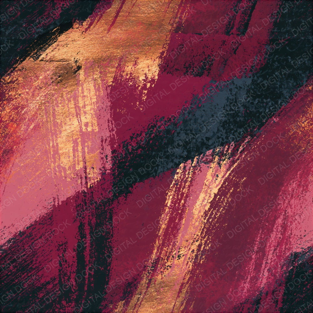 Expressionist Blush Burgundy Abstract Digital Paper Pack (DDD016289)