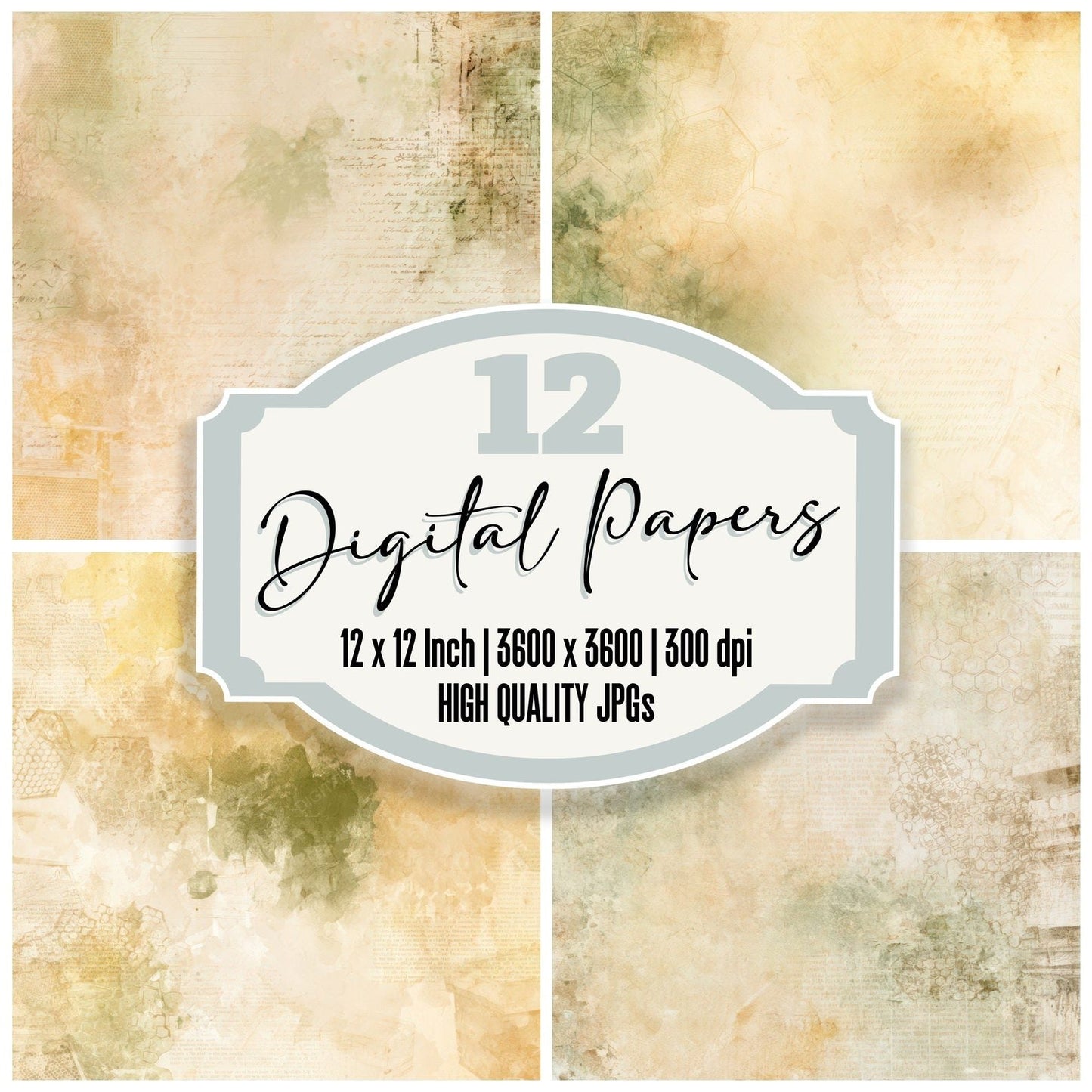 Beekeeping Honeycomb Amber Forest Digital Paper Pack (DDD016385)
