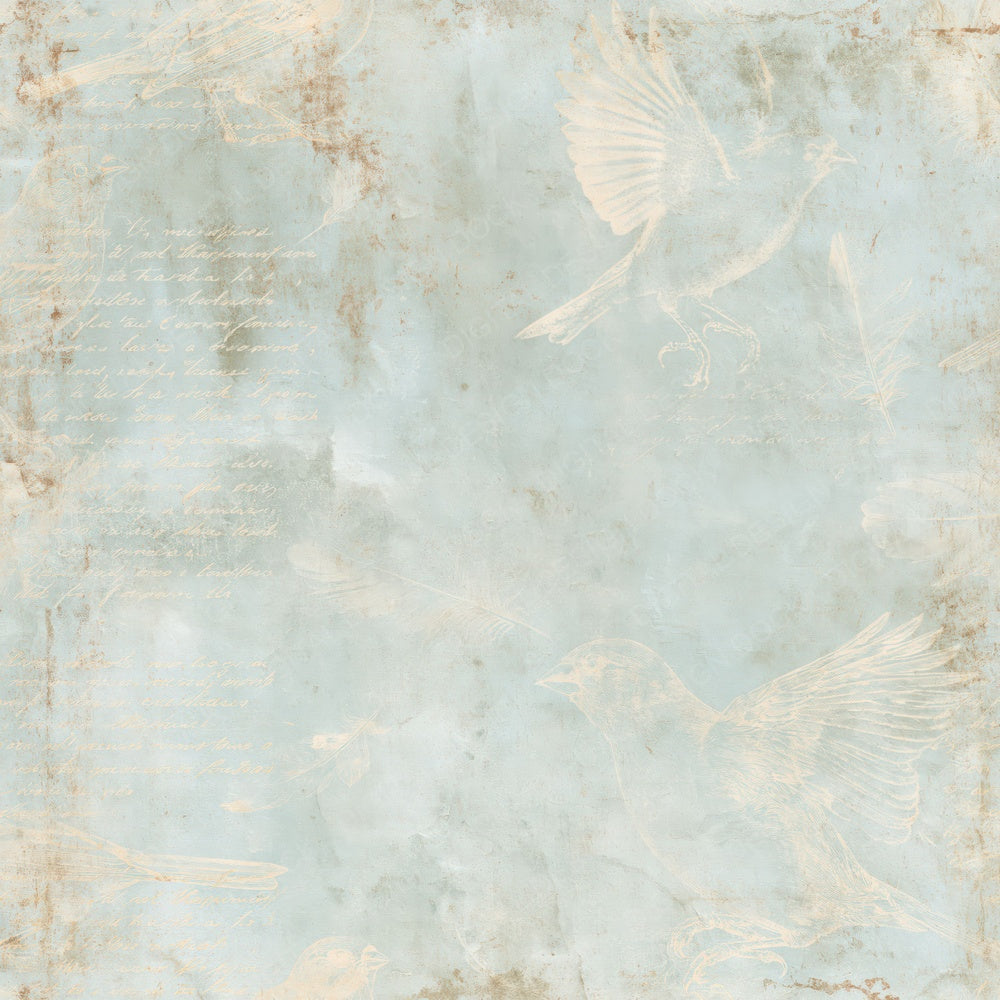 Ornithology Songbird Teal Rust Digital Paper Pack (DDD016400)