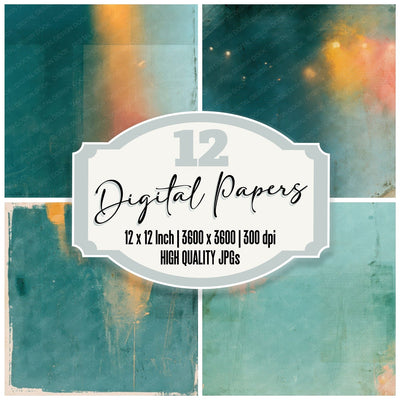 Jazz Bass Teal Marigold Digital Paper Pack (DDD016413)