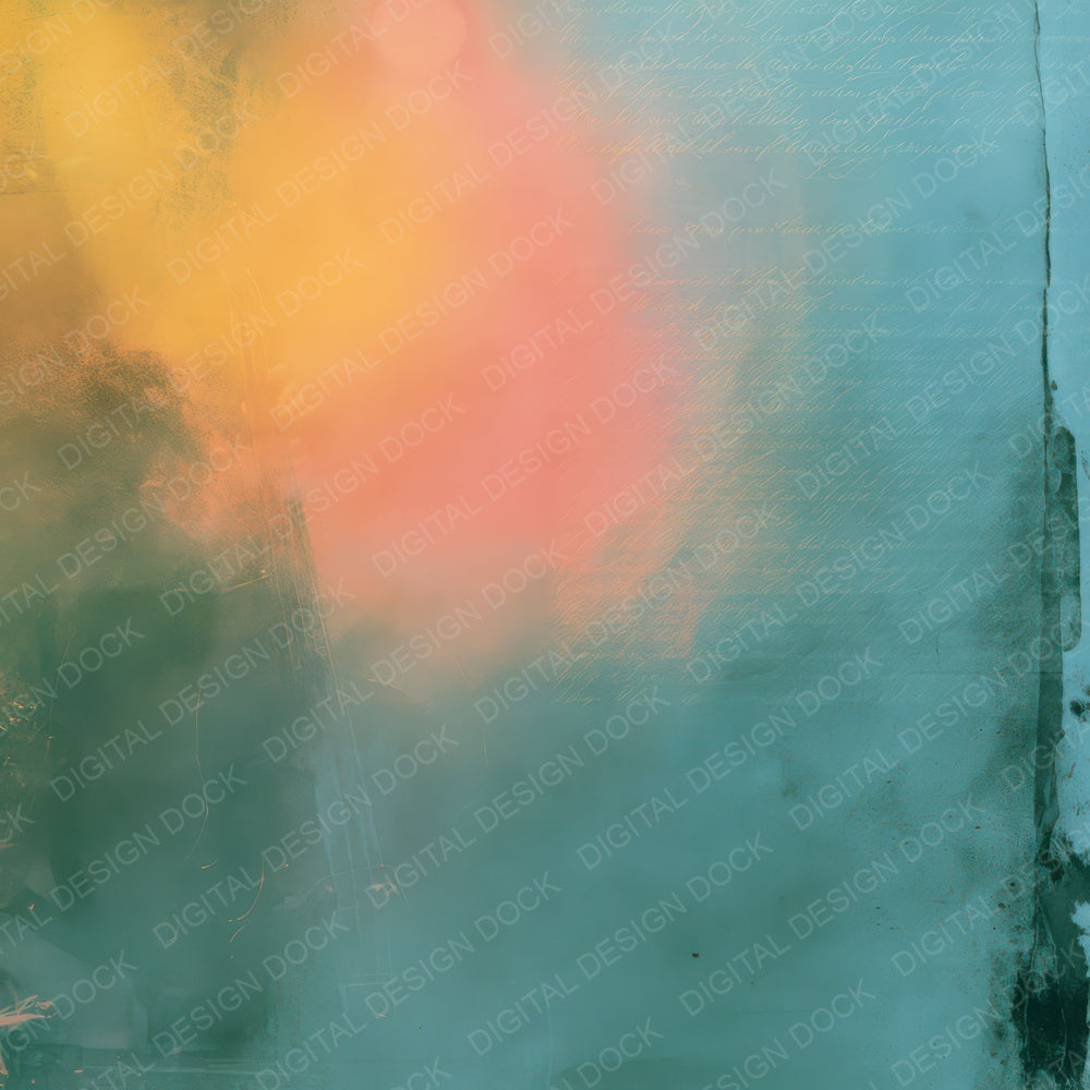 Another Jazz Bass Teal Marigold digital paper shown full size