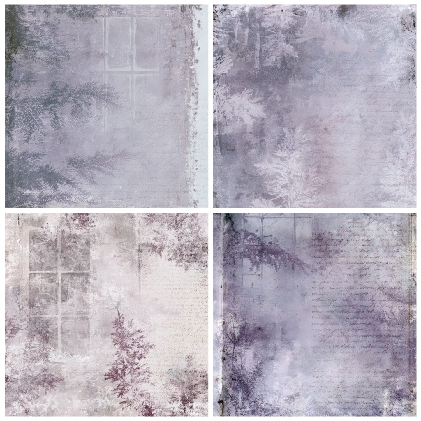Solstice Frost Slate Plum Digital Paper Pack (DDD016416)