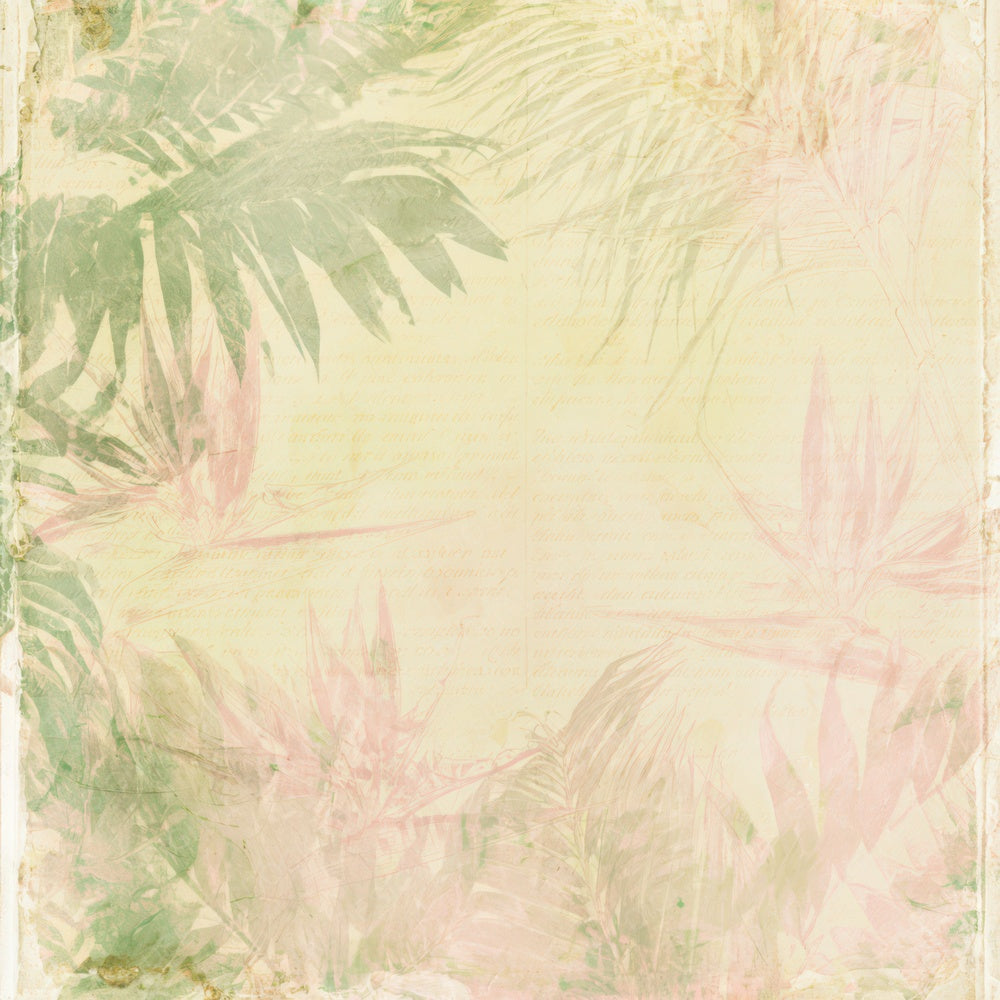 Tropical Palm Lemon Emerald Digital Paper Pack (DDD016423)