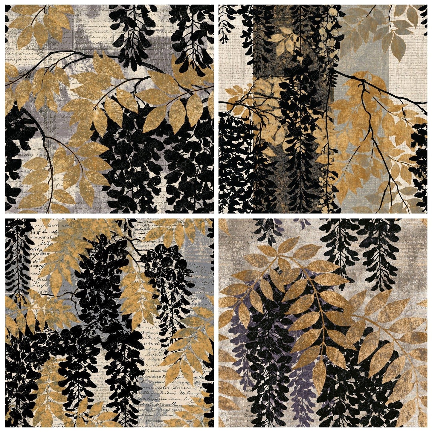 Beardsley Wisteria Ivory Seamless Digital Paper Pack (DDD016489)