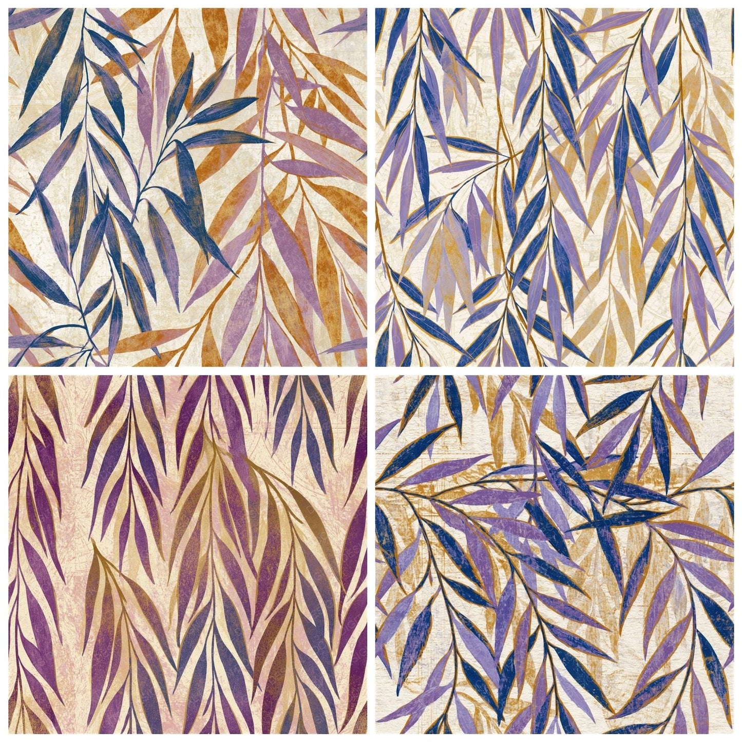 Drypoint Willow Lavender Butter Seamless Digital Paper Pack (DDD016493)