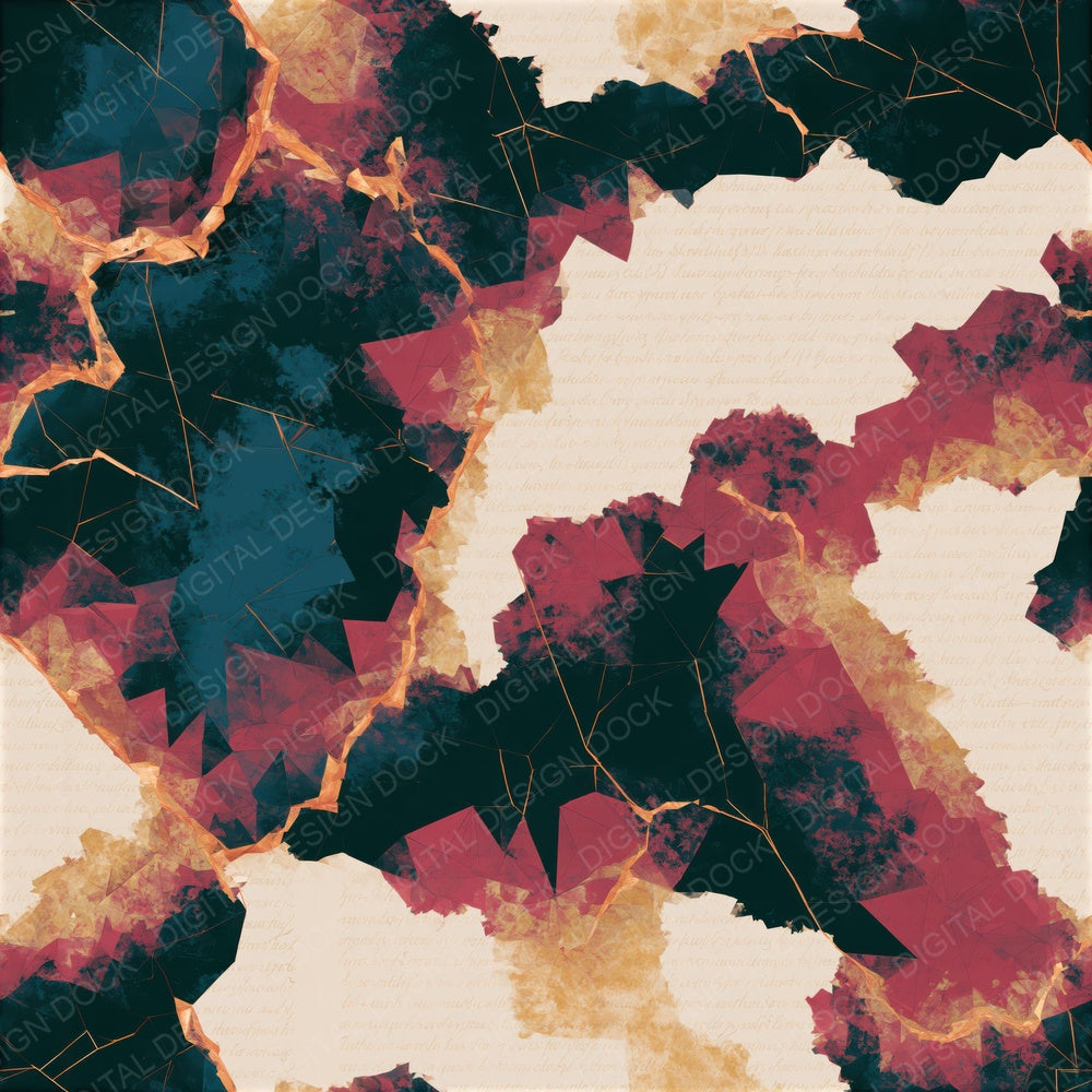 Single Low Poly Crater Lakes Berry Spruce Seamless digital paper shown full size