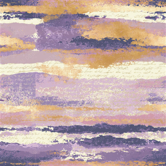 Linocut Lilac Mauve Gold Abstract Seamless Digital Paper Pack (DDD016568)
