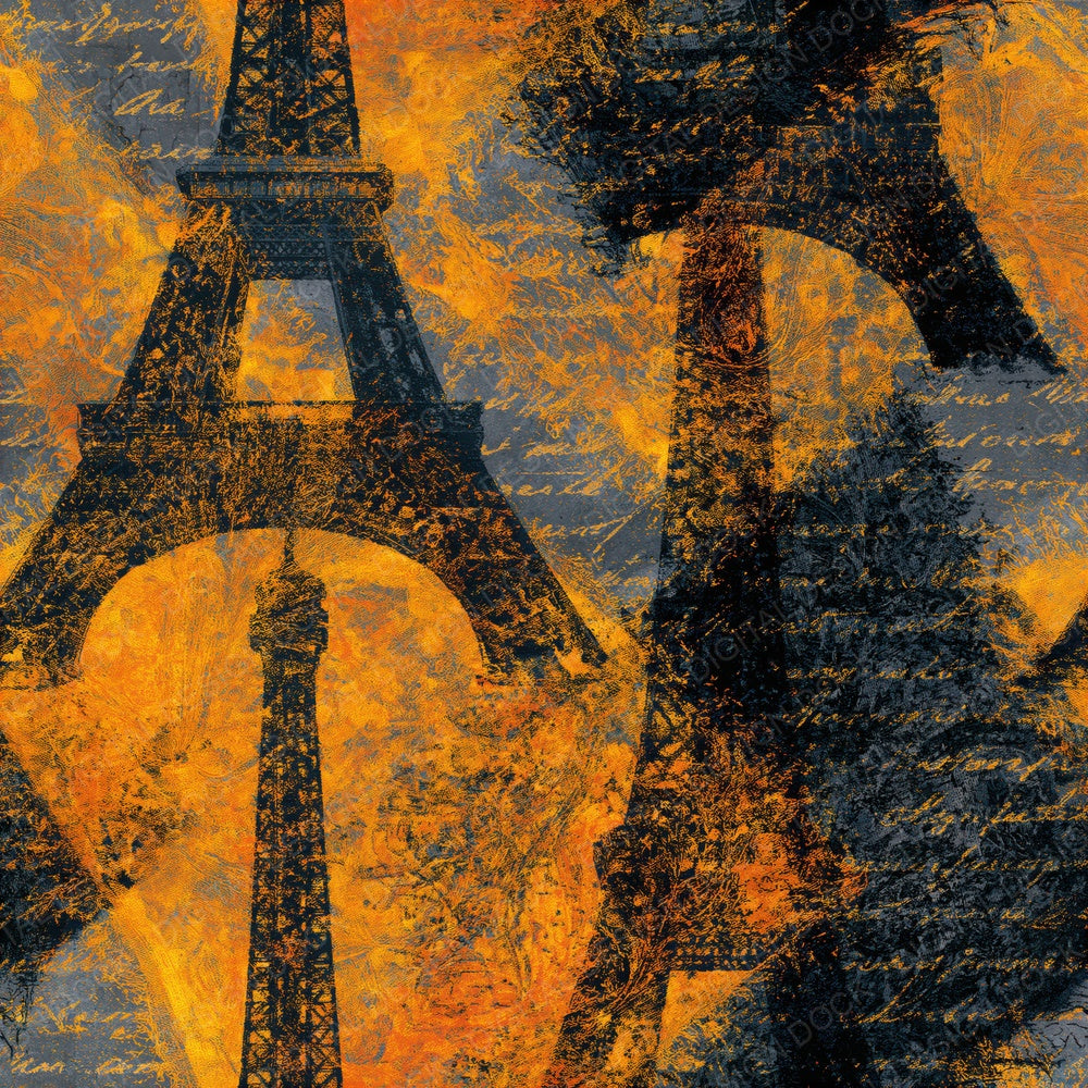 Blueprint Eiffel Tower Pashmina Seamless Digital Paper Pack (DDD016688)