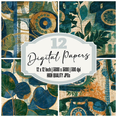 Blueprint Paris Telephone Seamless Digital Paper Pack (DDD016689)