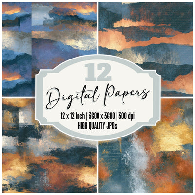 Impressionist Mexico Iron Copper Seamless Digital Paper Pack (DDD016696)