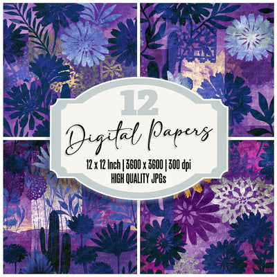 Photogram Mexico Violet Mauve Seamless Digital Paper Pack (DDD016700)