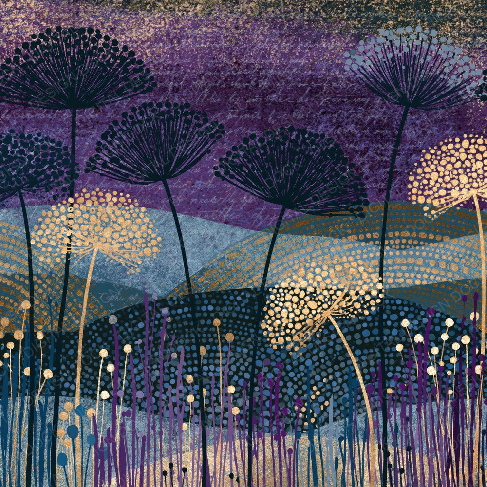 Aboriginal Wildflowers Purple Charcoal Digital Paper Pack (DDD016705)