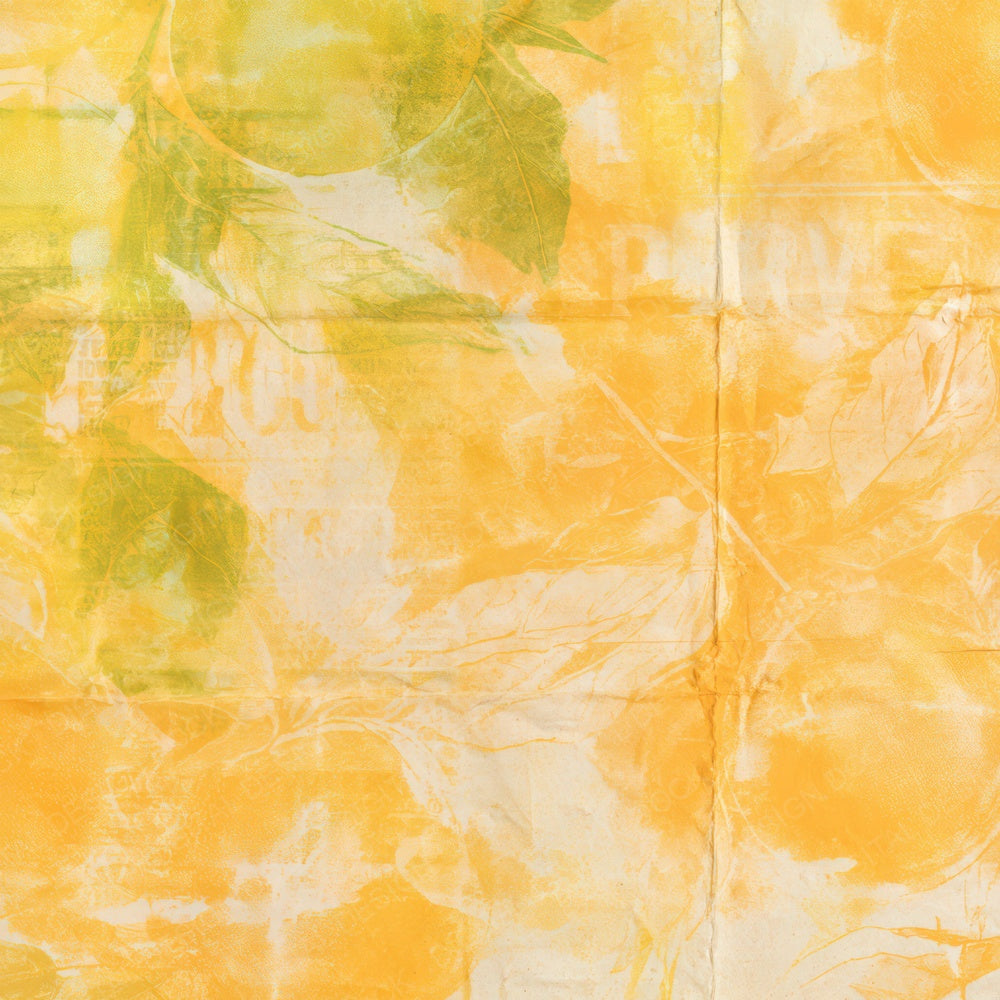 Single Retro Citrus Crate Marigold Green digital paper shown full size