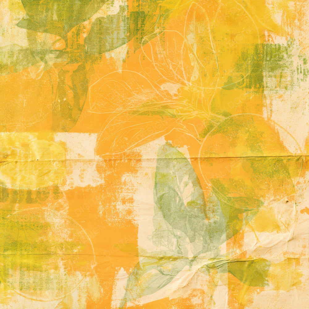 Another Retro Citrus Crate Marigold Green digital paper shown full size