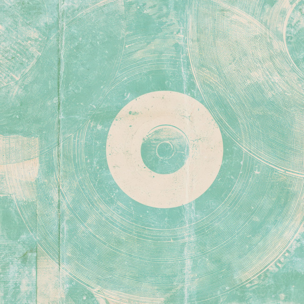 Single Music Vinyl Mint Lavender digital paper shown full size