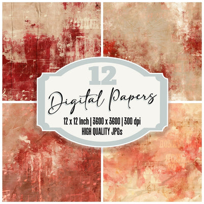 Music Country Notes Ochre Barn Digital Paper Pack (DDD016845)