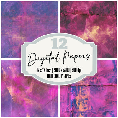 Rainbow Pride Violet Magenta Seamless Digital Paper Pack (DDD016853)
