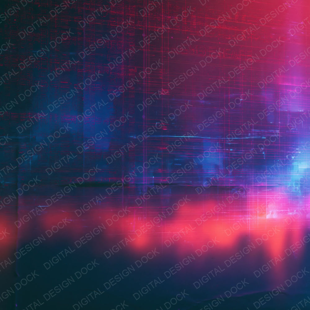 Sci Fi Cyberpunk Violet Cyan Digital Paper Pack (DDD016858)