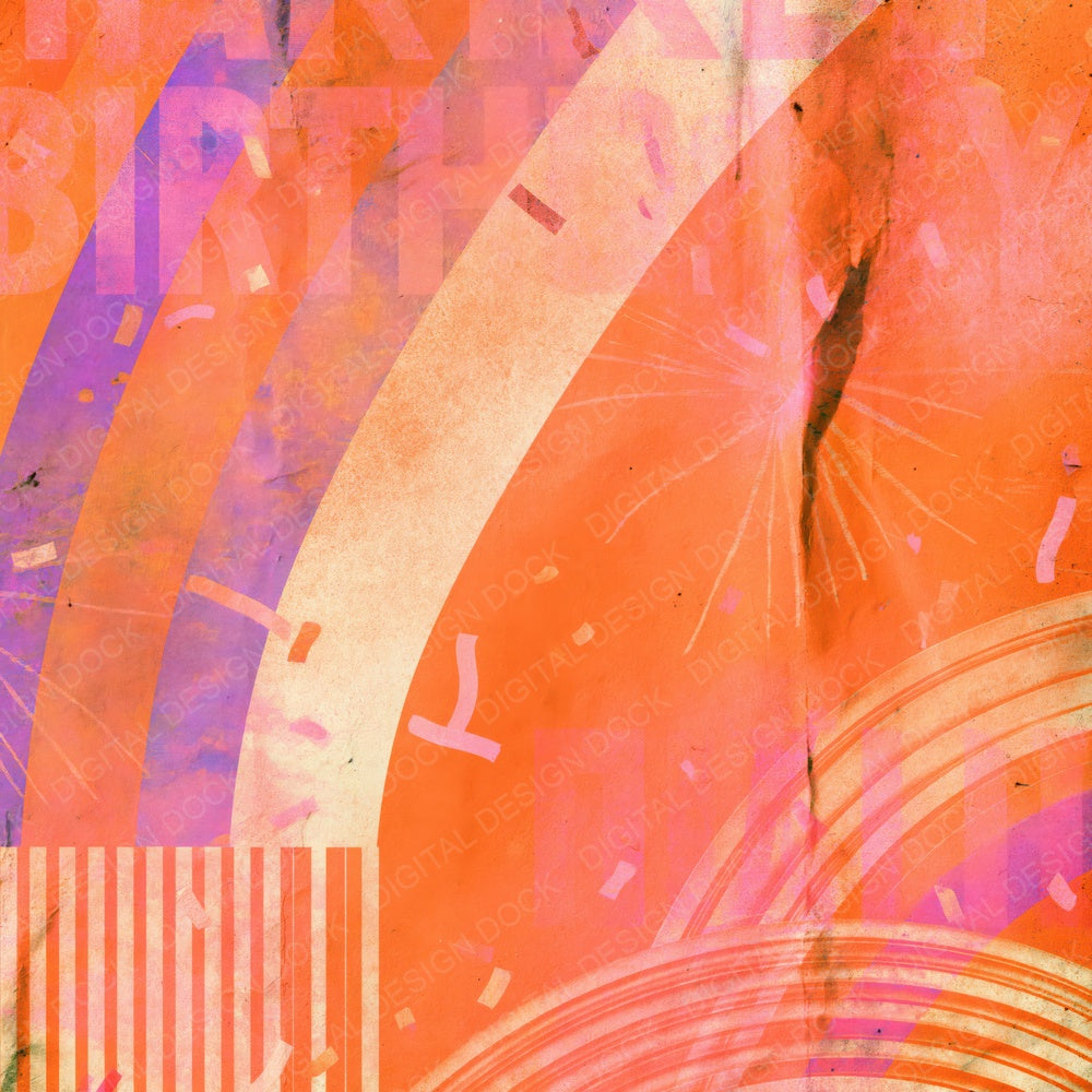 Rainbow Confetti Orange Violet Digital Paper Pack (DDD016870)