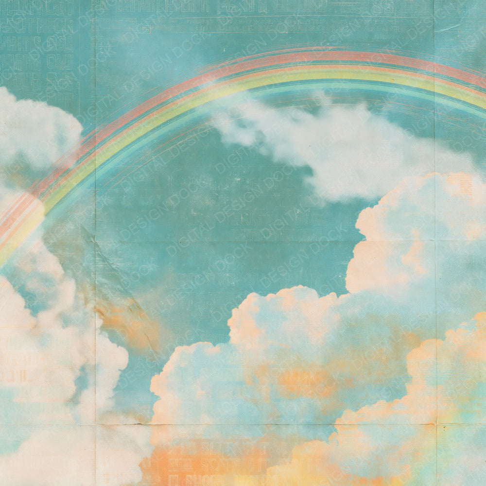 Sky Rainbow Blue Honey Digital Paper Pack (DDD016880)