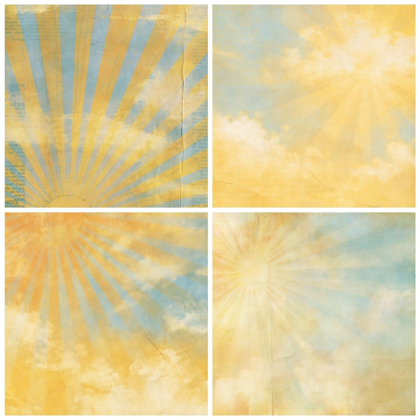 Sky Sunbeam Marigold Honey Digital Paper Pack (DDD016882)