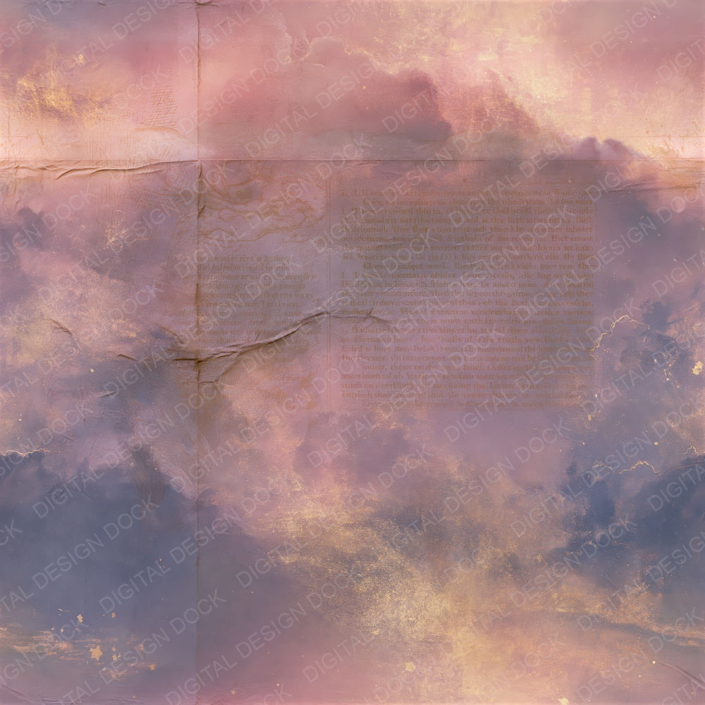 Single Sky Twilight Violet Gold Seamless digital paper shown full size