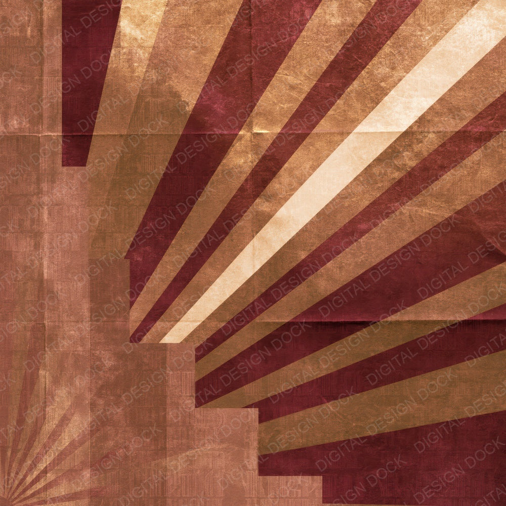 Art Deco Skyline Oxblood Bronze Digital Paper Pack (DDD016895)