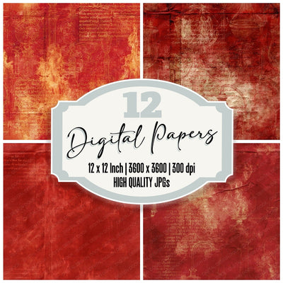 Alchemy Vessel Crimson Bronze Seamless Digital Paper Pack (DDD016907)