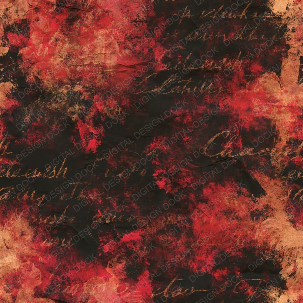 Cabaret Showgirl Black Scarlet Digital Paper Pack (DDD016908)