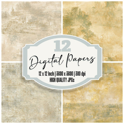 Countryside Spire Honey Sage Seamless Digital Paper Pack (DDD016914)