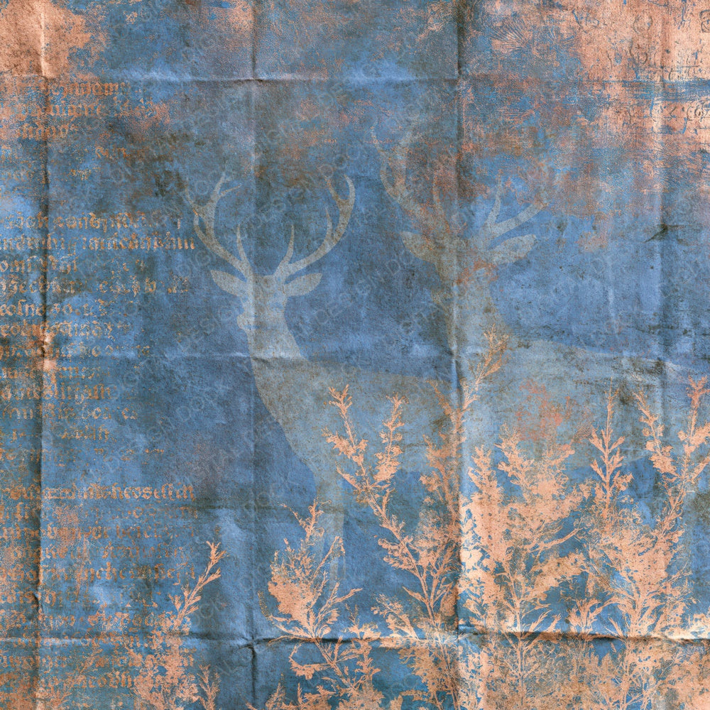 Single Highland Stag Loch Copper digital paper shown full size