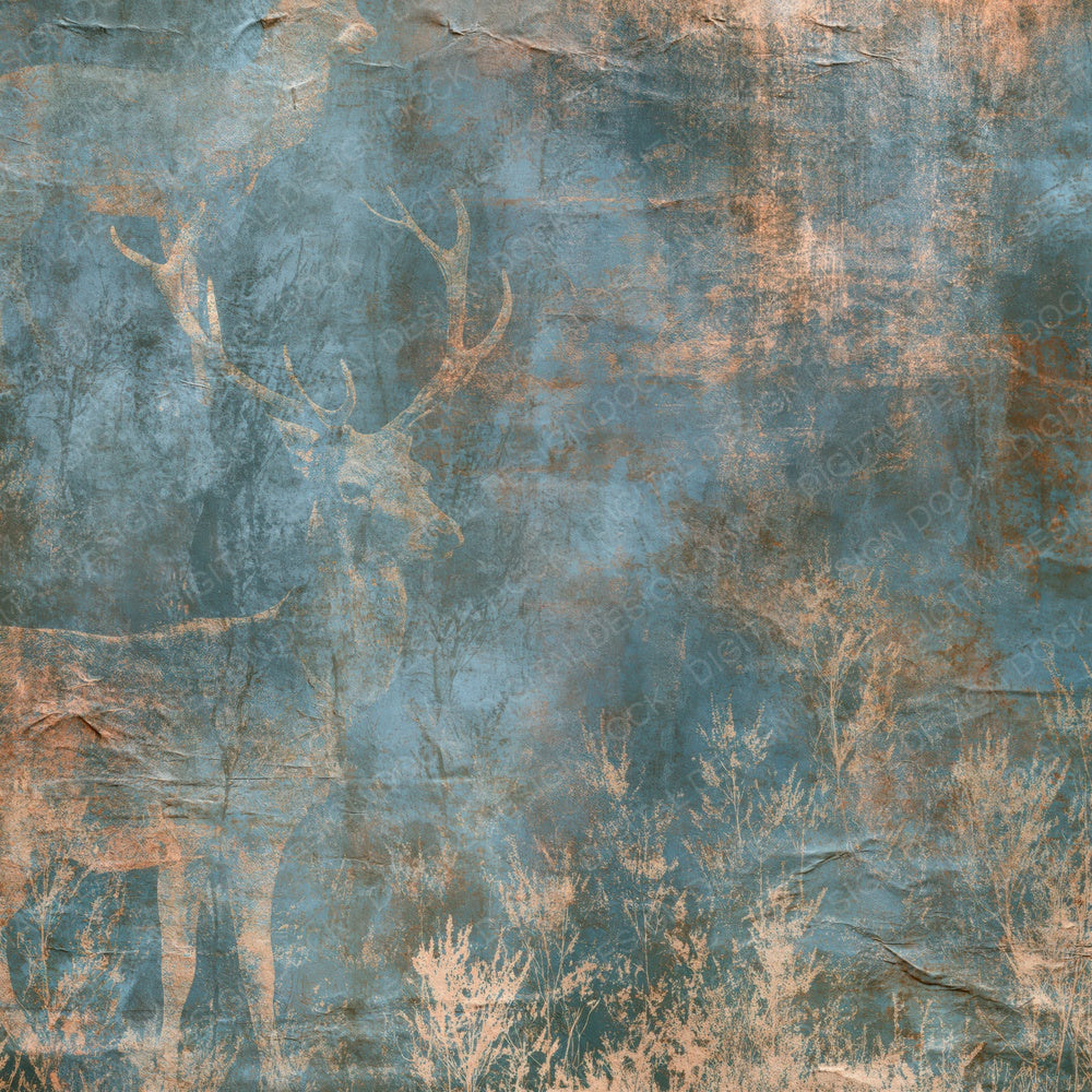 Another Highland Stag Loch Copper digital paper shown full size