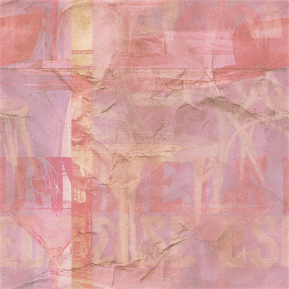 Riviera Cocktail Rose Lavender Seamless Digital Paper Pack (DDD016921)