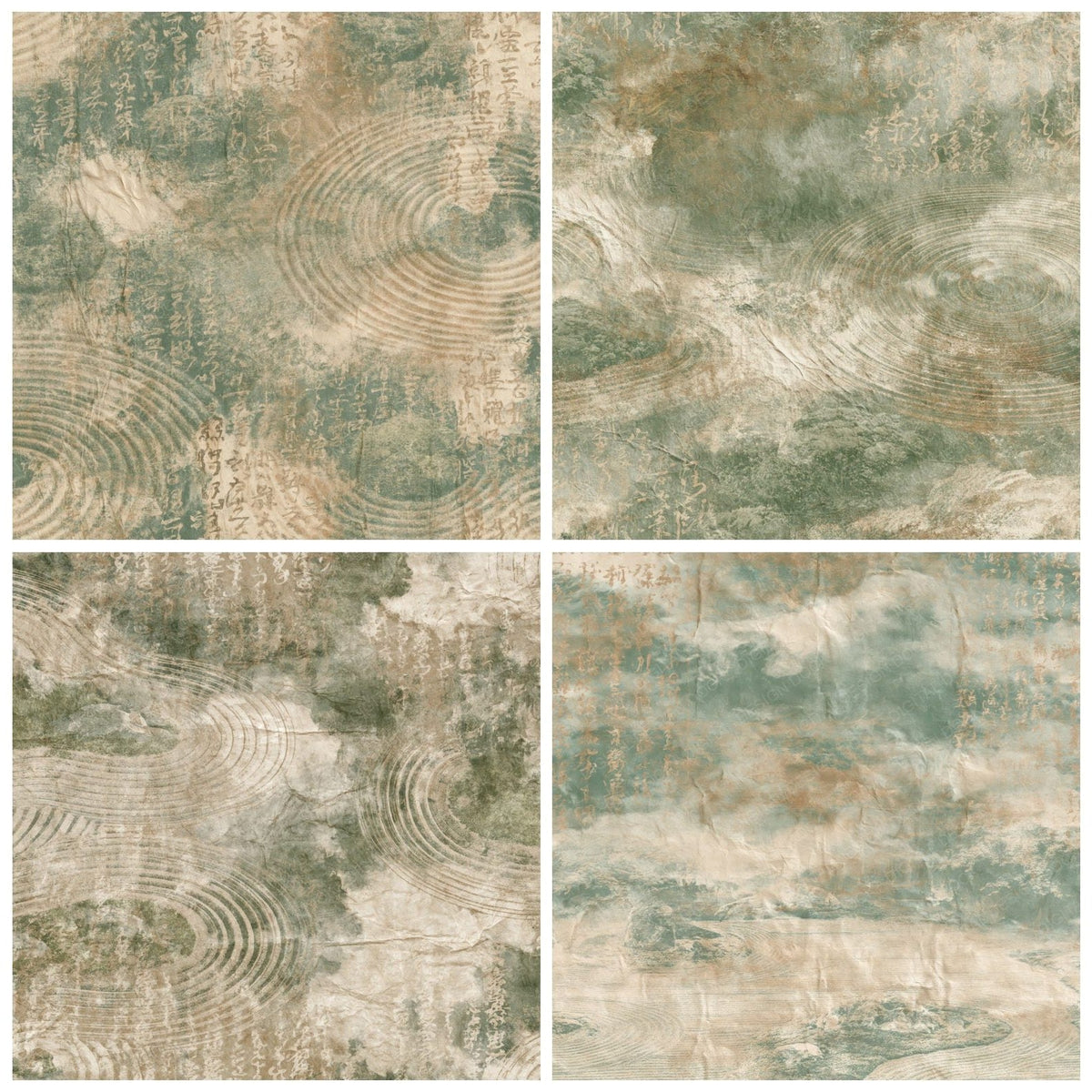 Zen Garden Bamboo Bronze Digital Paper Pack (DDD016944)