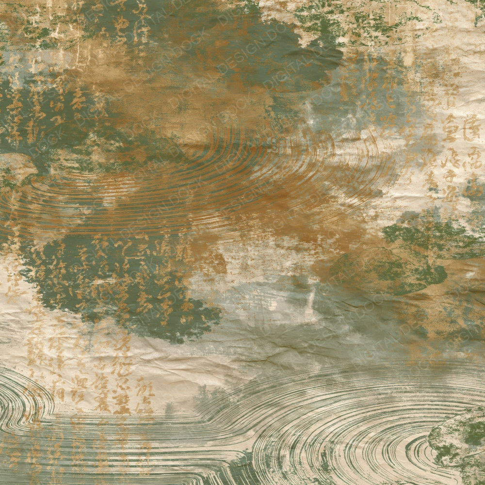 Zen Garden Bamboo Bronze Digital Paper Pack (DDD016944)
