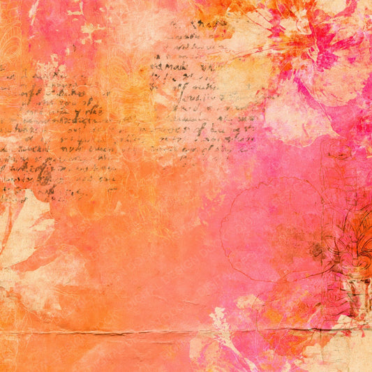 Single Hawaiian Tiki Sunset Pink digital paper shown full size