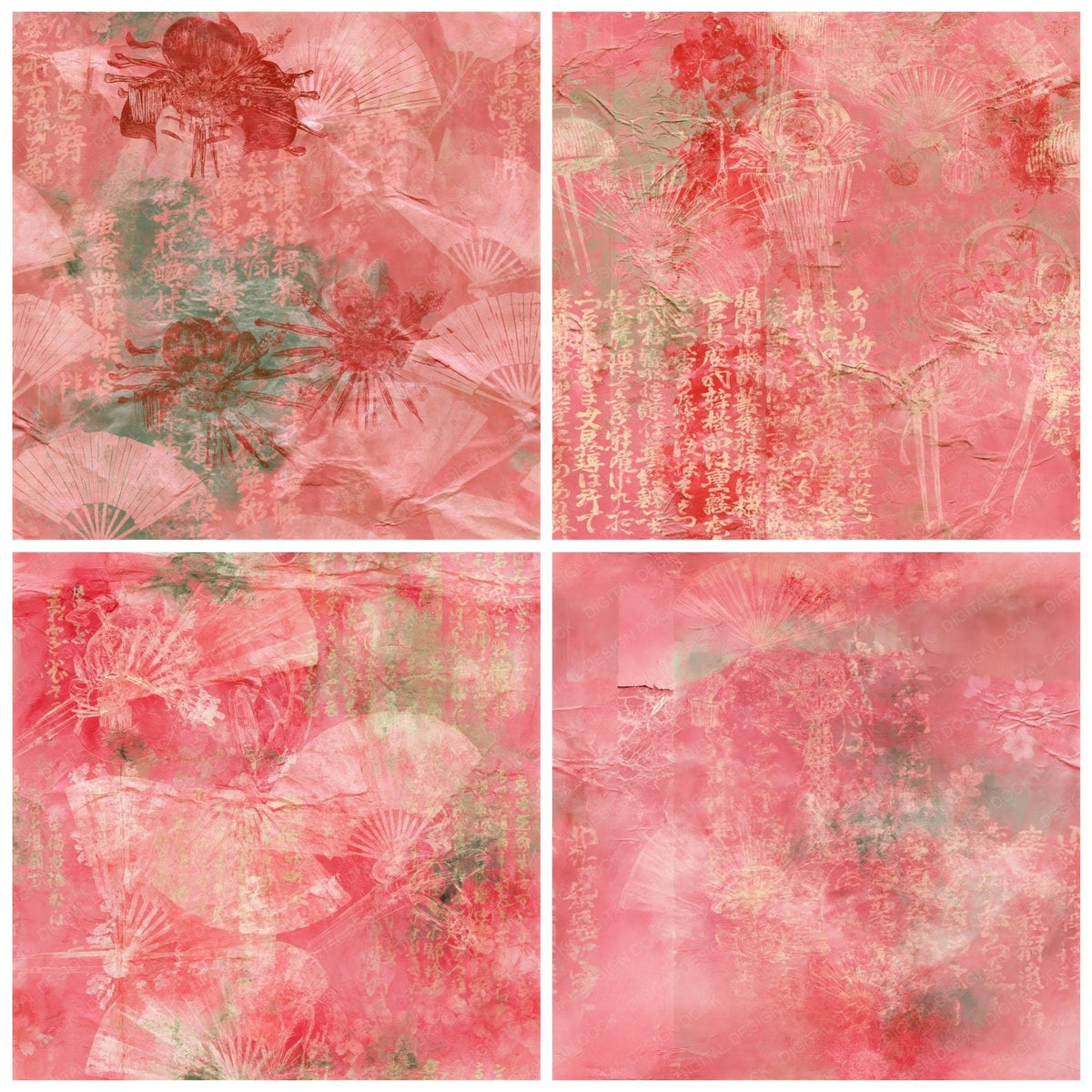 Geisha Sakura Kyoto Seamless Digital Paper Pack (DDD017071)