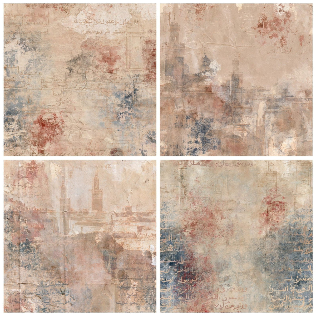 Moroccan Medina Ochre Spice Red Digital Paper Pack (DDD017093)