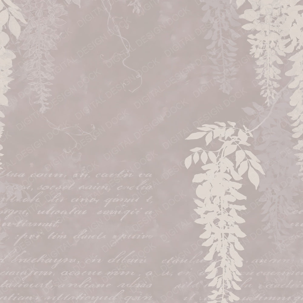 Wisteria Flower Mauve Violet Bone Digital Paper Pack (DDD017263)