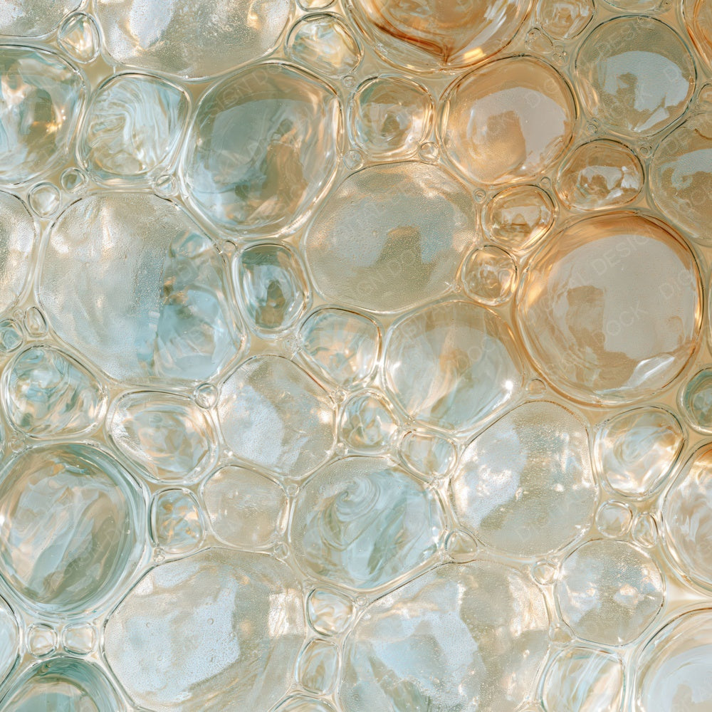 Handblown Glass Bubble Cream Aquamarine Amber Digital Paper Pack (DDD017313)