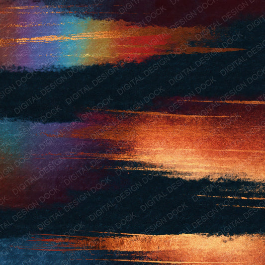 Mezzotint Rainbow Oxblood Copper Abstract Digital Paper Pack (DDD017459)