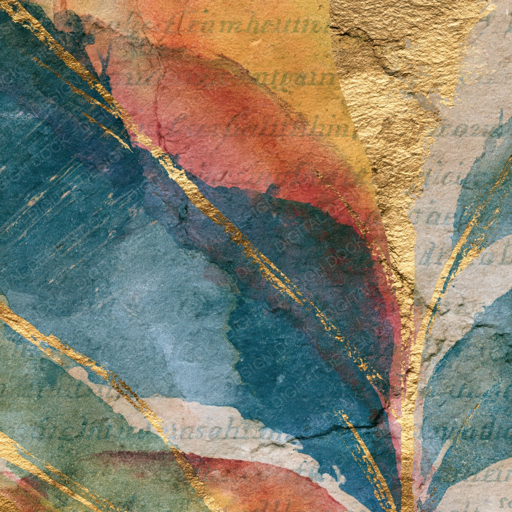 Edwardian Rainbow Oyster Parchment Abstract Digital Paper Pack (DDD017473)