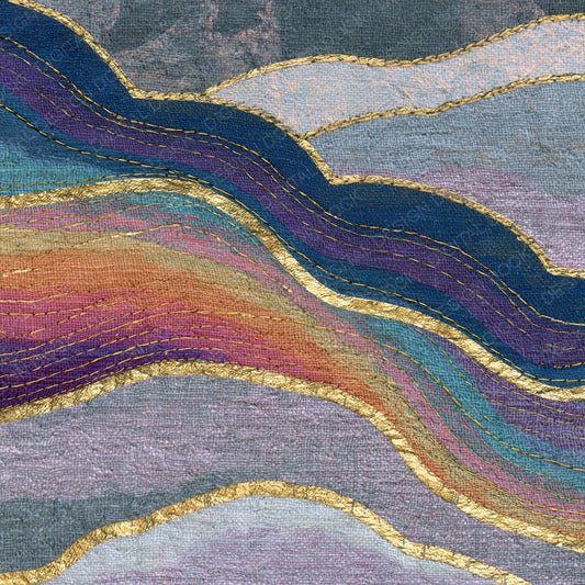 Kantha Rainbow Lilac Pearl Abstract Digital Paper Pack (DDD017477)