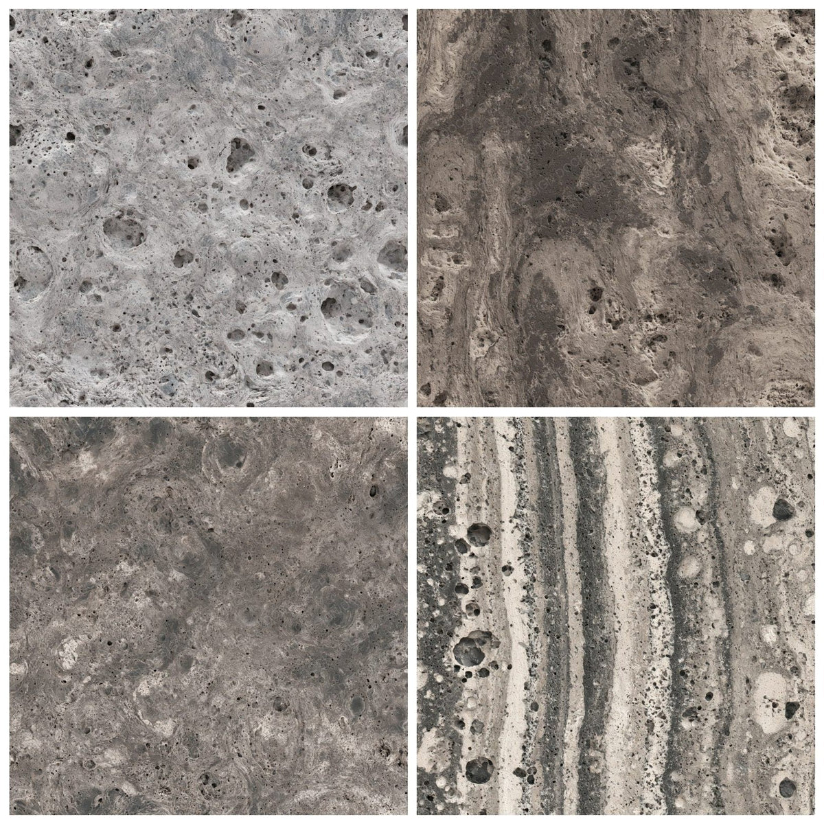 Volcanic Pumice Stone Ash Grey Basalt Cream Digital Paper Pack (DDD017742)