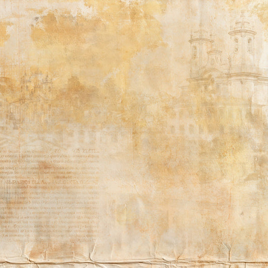 Single Ouro Preto Baroque Town Minas Ochre Gold Leaf Bone digital paper shown full size