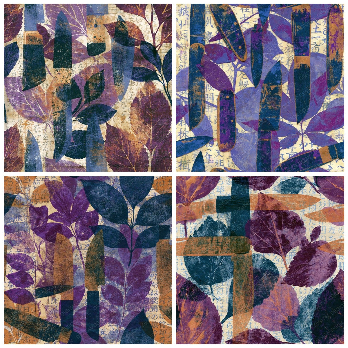 Blueprint Pocket Knives Plum Bone Seamless Digital Paper Pack (DDD018127)