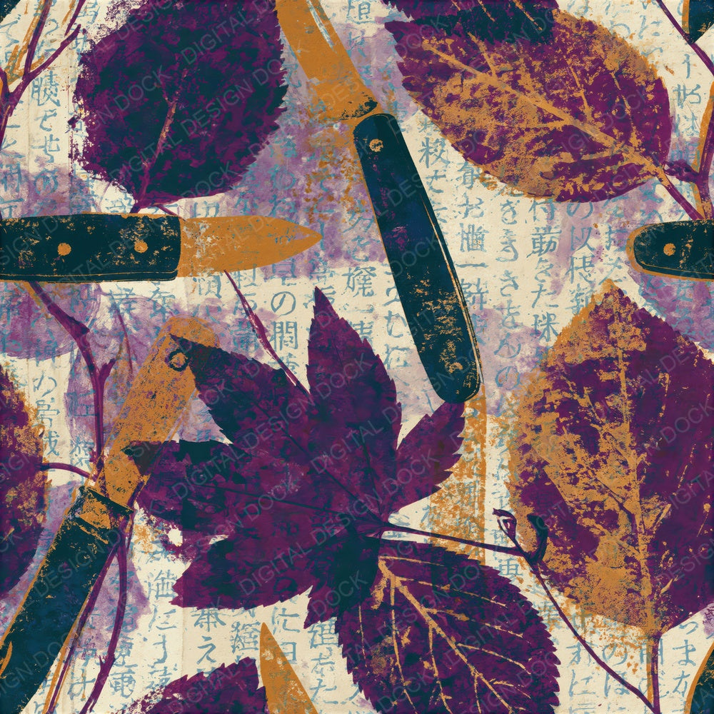 Blueprint Pocket Knives Plum Bone Seamless Digital Paper Pack (DDD018127)