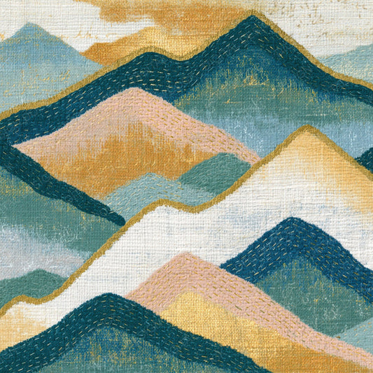 Single Kantha Mountains Blush Sage Ivory digital paper shown full size
