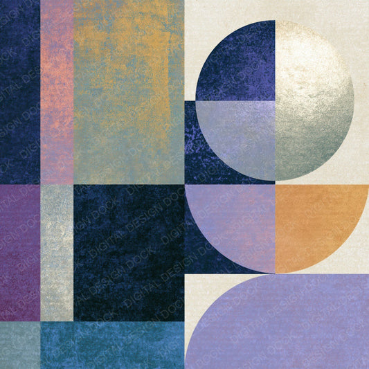 Bauhaus Pearl Lilac Abstract Digital Paper Pack (DDD018147)